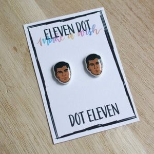 Sterling Archer Cartoon Danger Zone Face Earrings
